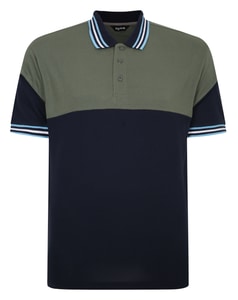 Bigdude Cut & Sew Piqué-Poloshirt Salbeigrün